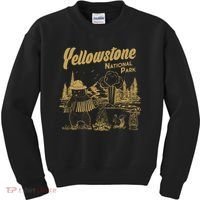 Yellowstone National Park Accordion Park Ranger Bear Kids Sweatshirt thumb 0