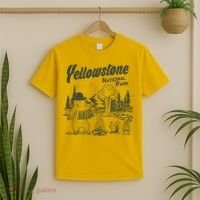 Yellowstone National Park Accordion Park Ranger Bear T-Shirt thumb 2