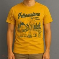 Yellowstone National Park Accordion Park Ranger Bear T-Shirt thumb 3