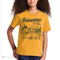 Yellowstone National Park Accordion Park Ranger Bear Kids T-Shirt thumb 2