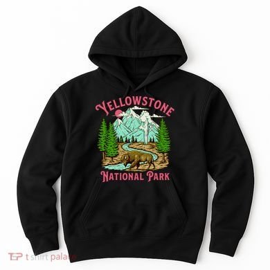 Yellowstone National Park Illustration Hoodie