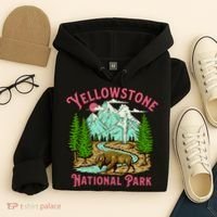 Yellowstone National Park Illustration Hoodie thumb 4