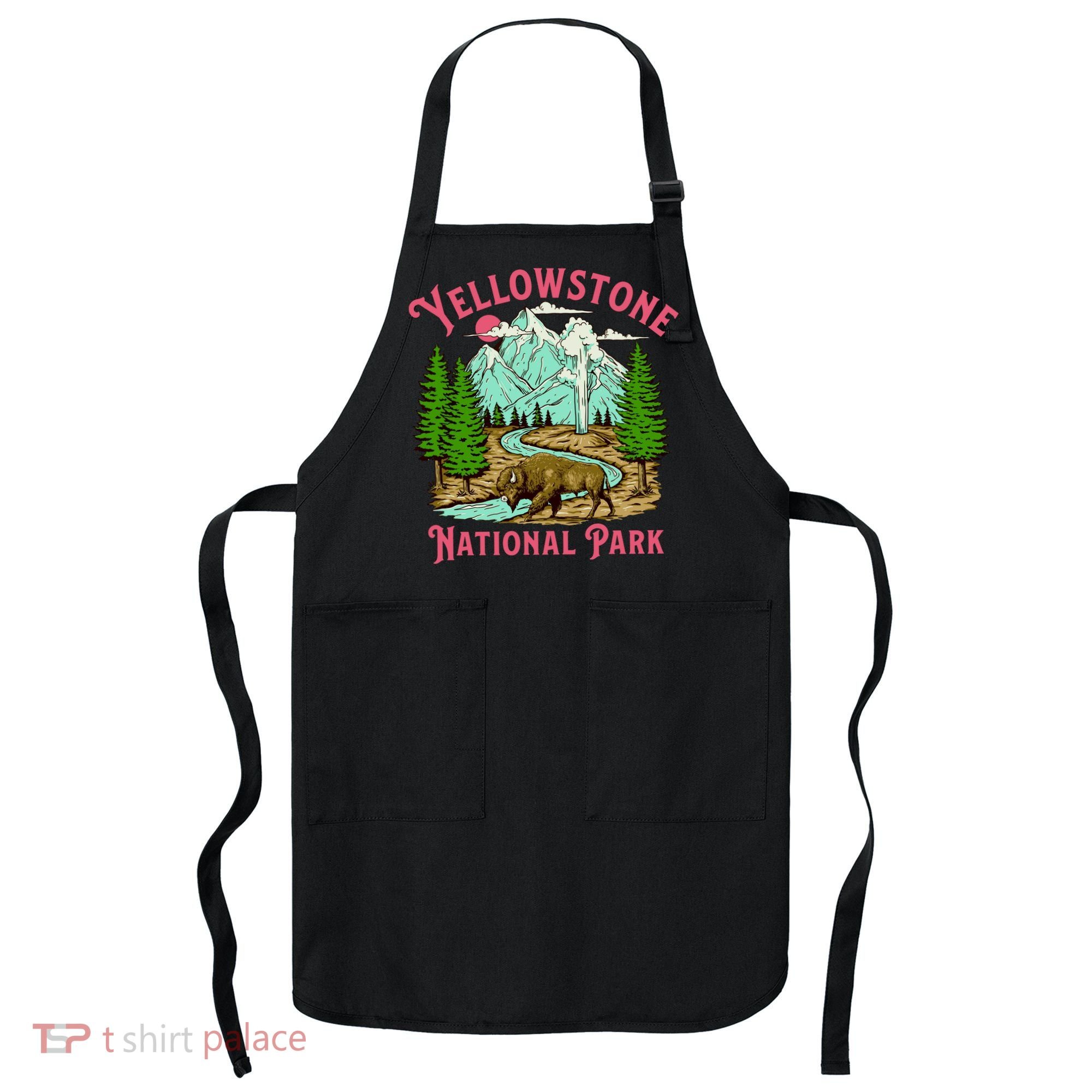 Yellowstone National Park Illustration Apron