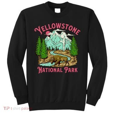 Yellowstone National Park Illustration Sweatshirt