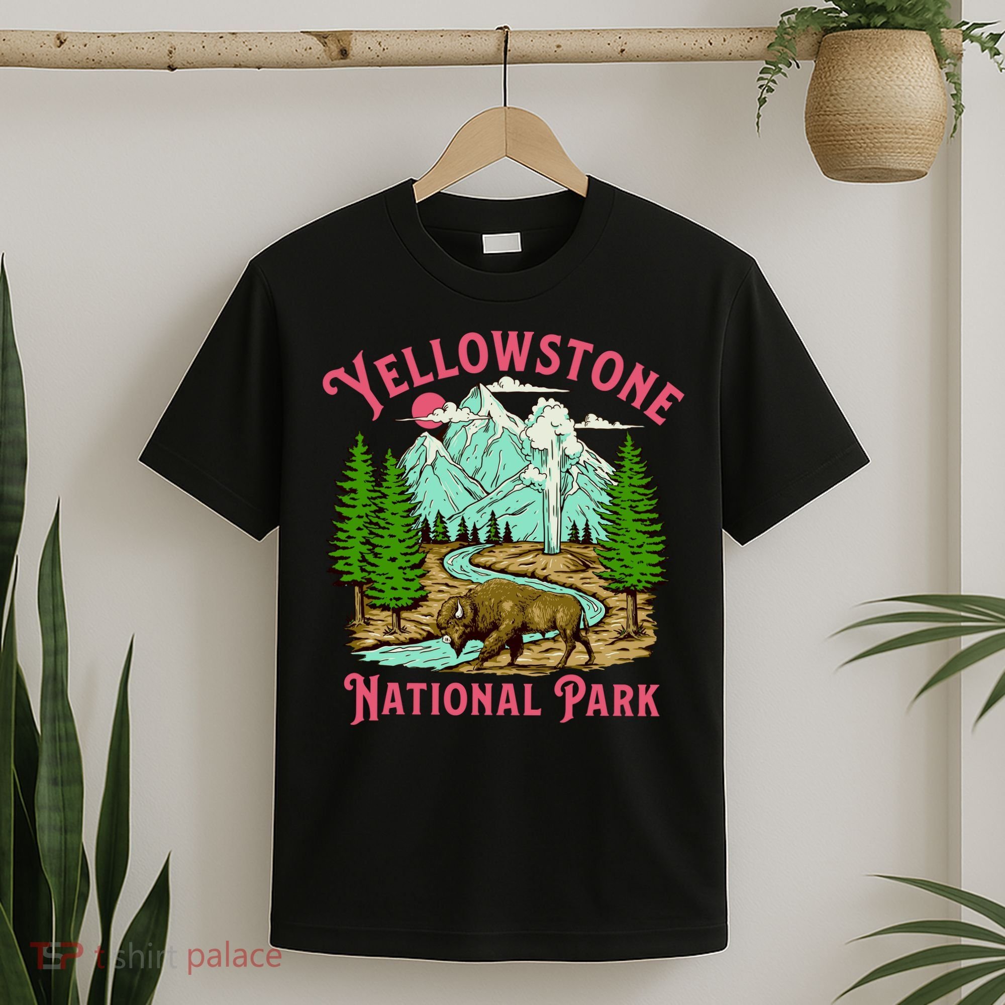 Yellowstone National Park Illustration T-Shirt