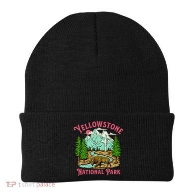 Yellowstone National Park Illustration Beanie