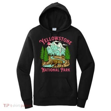 Yellowstone National Park Illustration Women's Hoodie