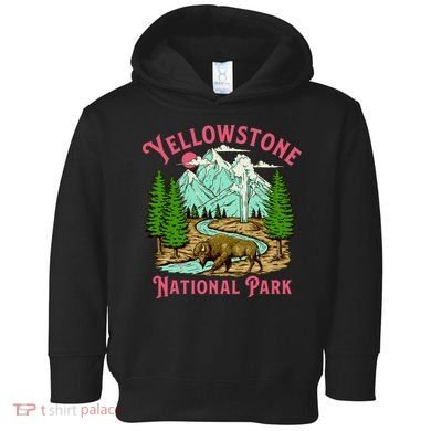 Yellowstone National Park Illustration Toddler Hoodie
