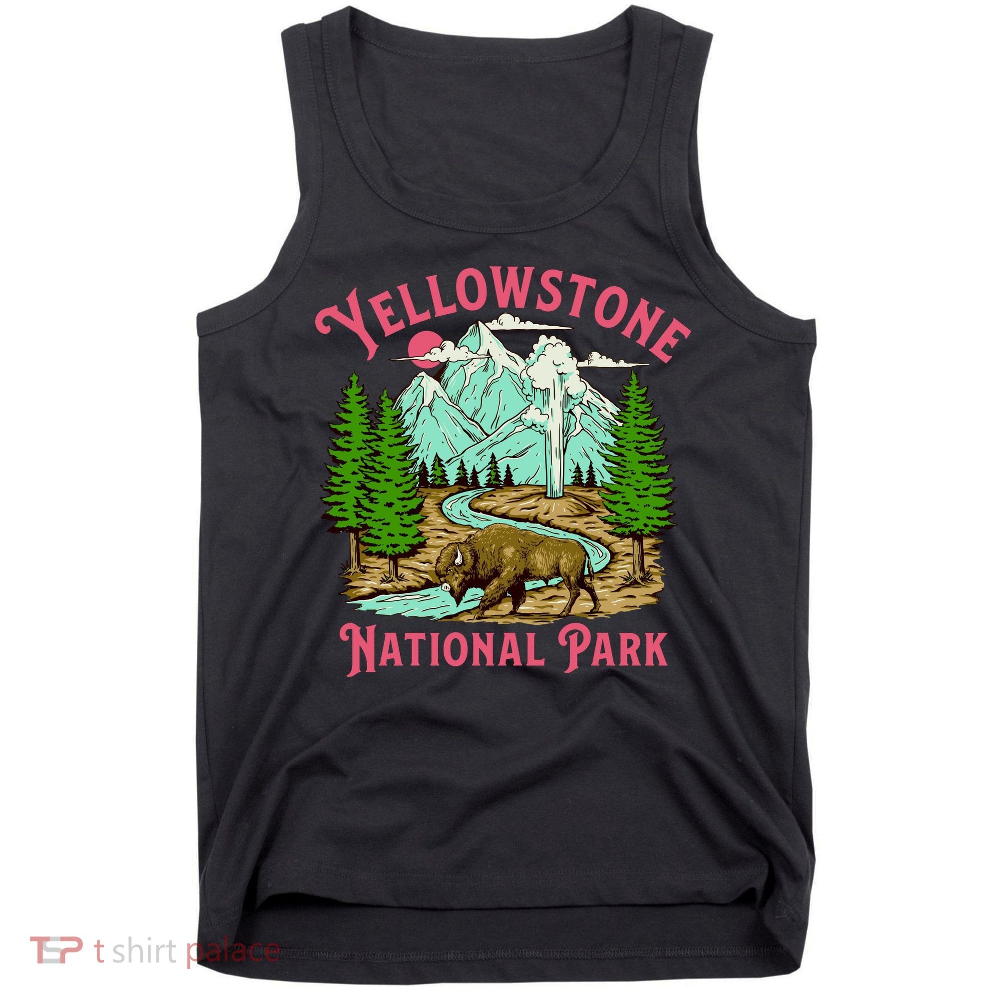Yellowstone National Park Illustration Tank Top