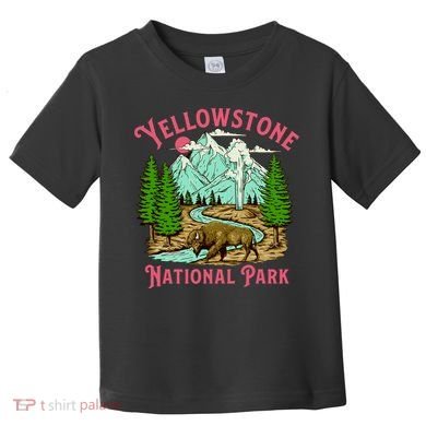Yellowstone National Park Illustration Toddler T-Shirt
