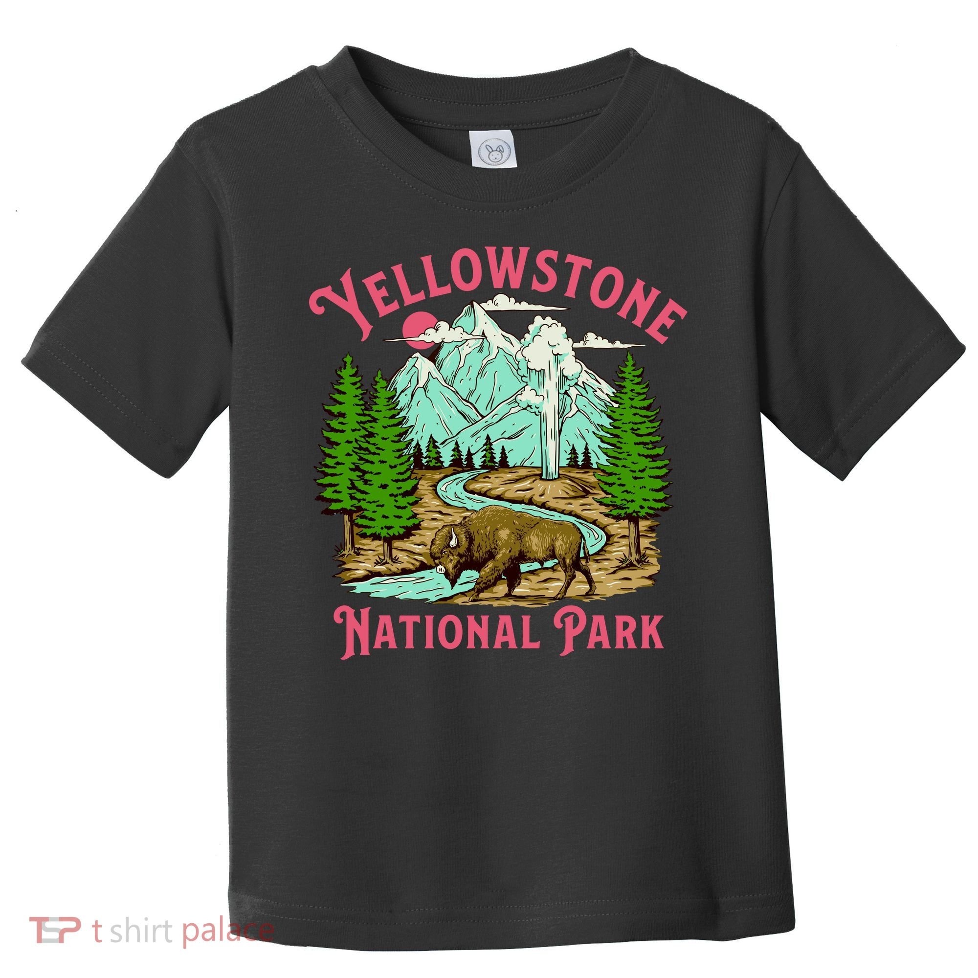 Yellowstone National Park Illustration Toddler T-Shirt