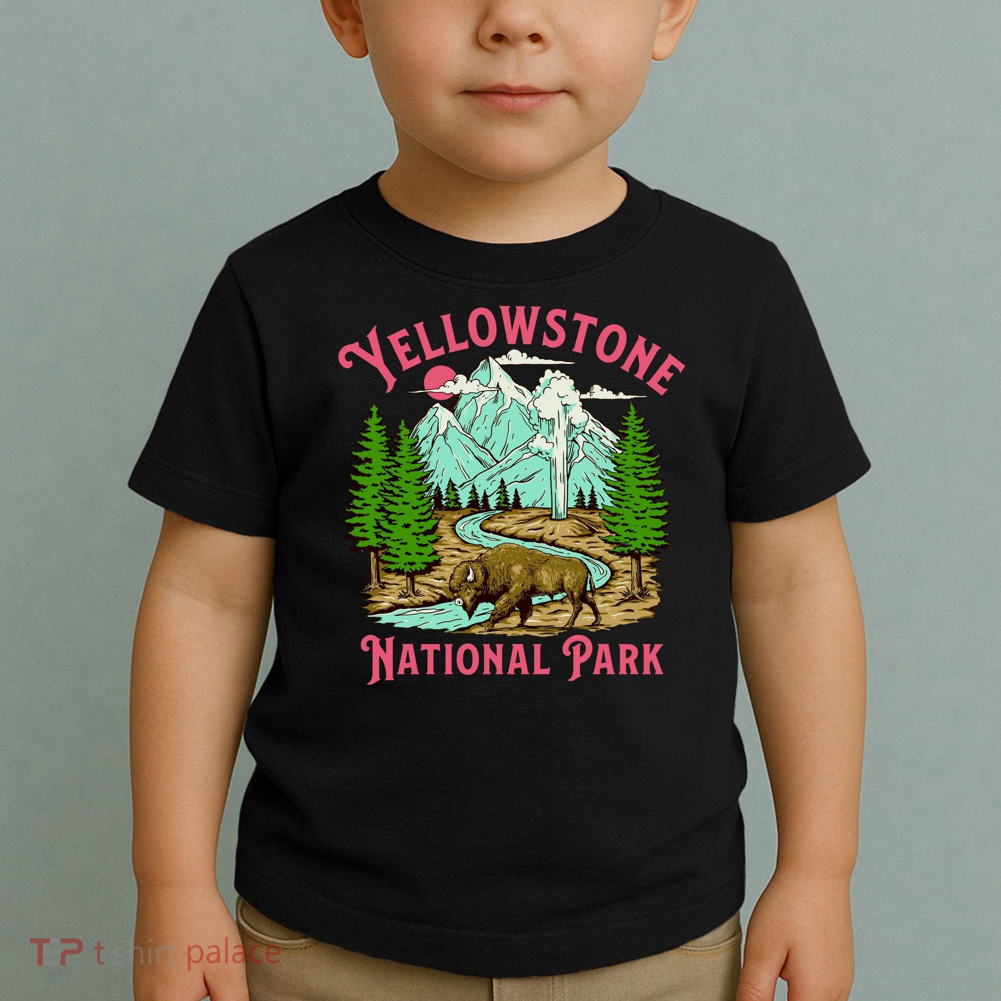 Yellowstone National Park Illustration Toddler T-Shirt