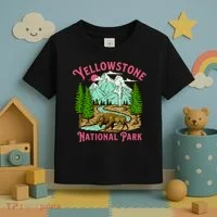 Yellowstone National Park Illustration Toddler T-Shirt thumb 3