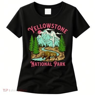 Yellowstone National Park Illustration Women's T-Shirt