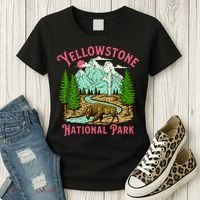 Yellowstone National Park Illustration Women's T-Shirt thumb 3