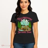 Yellowstone National Park Illustration Women's T-Shirt thumb 4