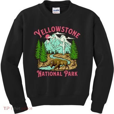 Yellowstone National Park Illustration Kids Sweatshirt