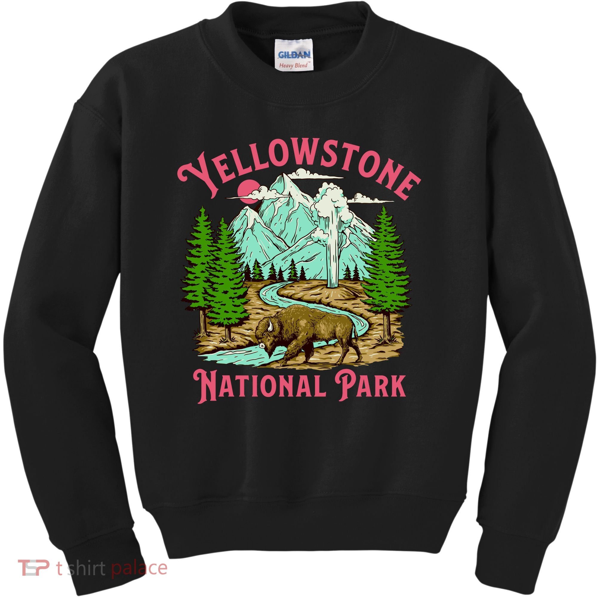 Yellowstone National Park Illustration Kids Sweatshirt