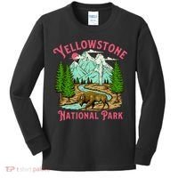 Yellowstone National Park Illustration Kids Long Sleeve Shirt thumb 0