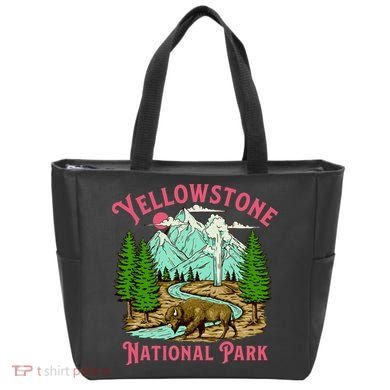 Yellowstone National Park Illustration Tote Bag