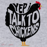 Yep I Talk To Chickens Women's Racerback Cropped Tank thumb 2