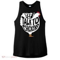 Yep I Talk To Chickens Ladies PosiCharge Tri-Blend Wicking Tank thumb 0