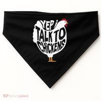 Yep I Talk To Chickens USA-Made Doggie Bandana thumb 0