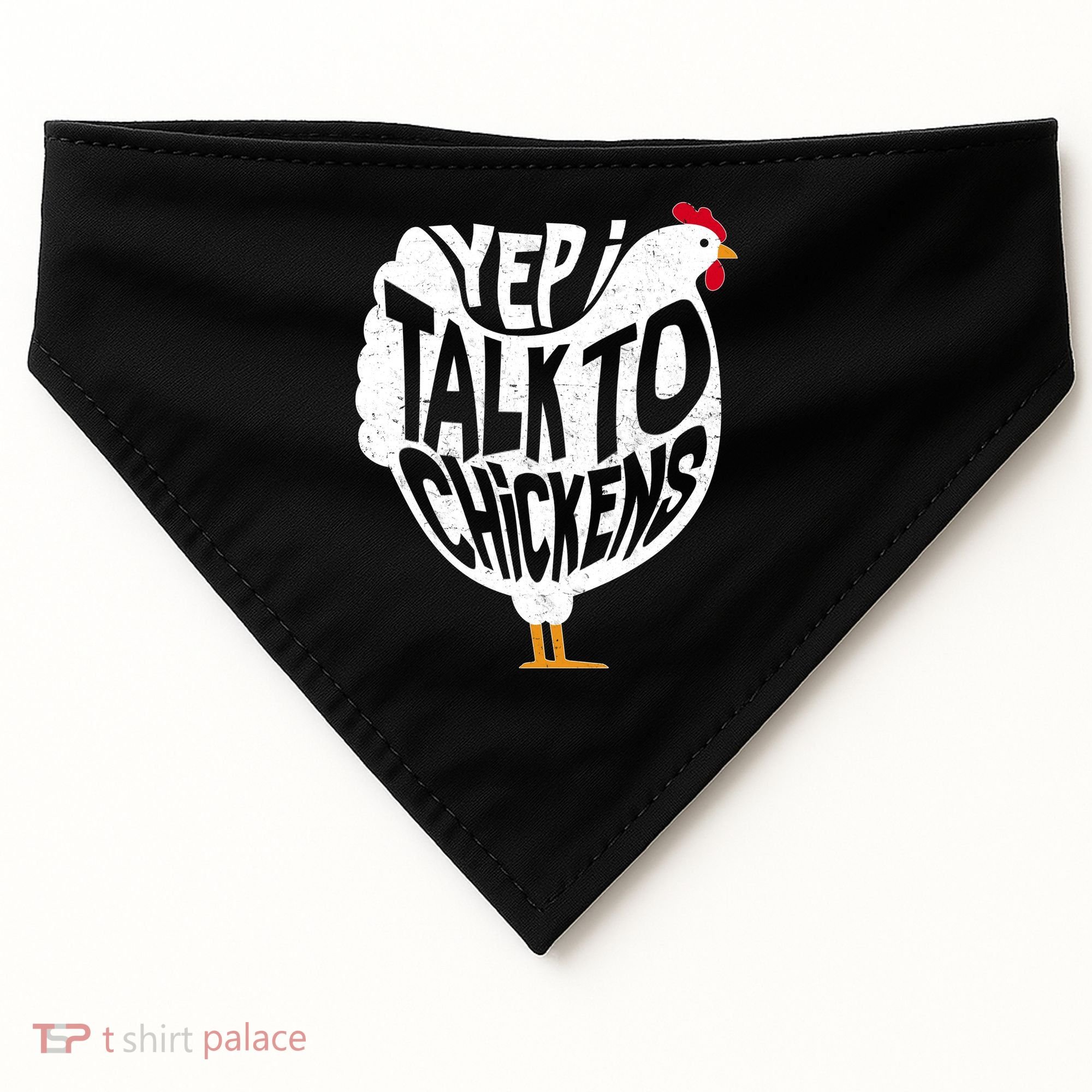 Yep I Talk To Chickens USA-Made Doggie Bandana