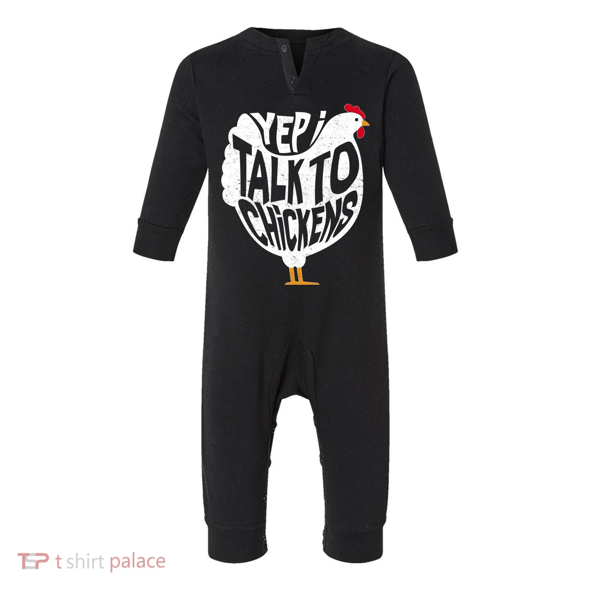 Yep I Talk To Chickens Infant Fleece One Piece