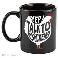 Yep I Talk To Chickens 11oz C Handle Ceramic Mug thumb 2