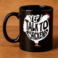Yep I Talk To Chickens 11oz C Handle Ceramic Mug thumb 4