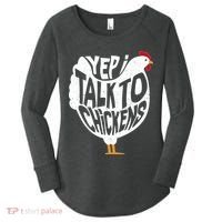 Yep I Talk To Chickens Women's Perfect Tri Tunic Long Sleeve Shirt thumb 0