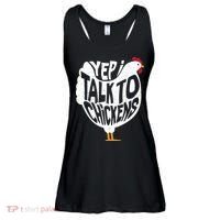 Yep I Talk To Chickens Ladies Essential Flowy Tank thumb 0