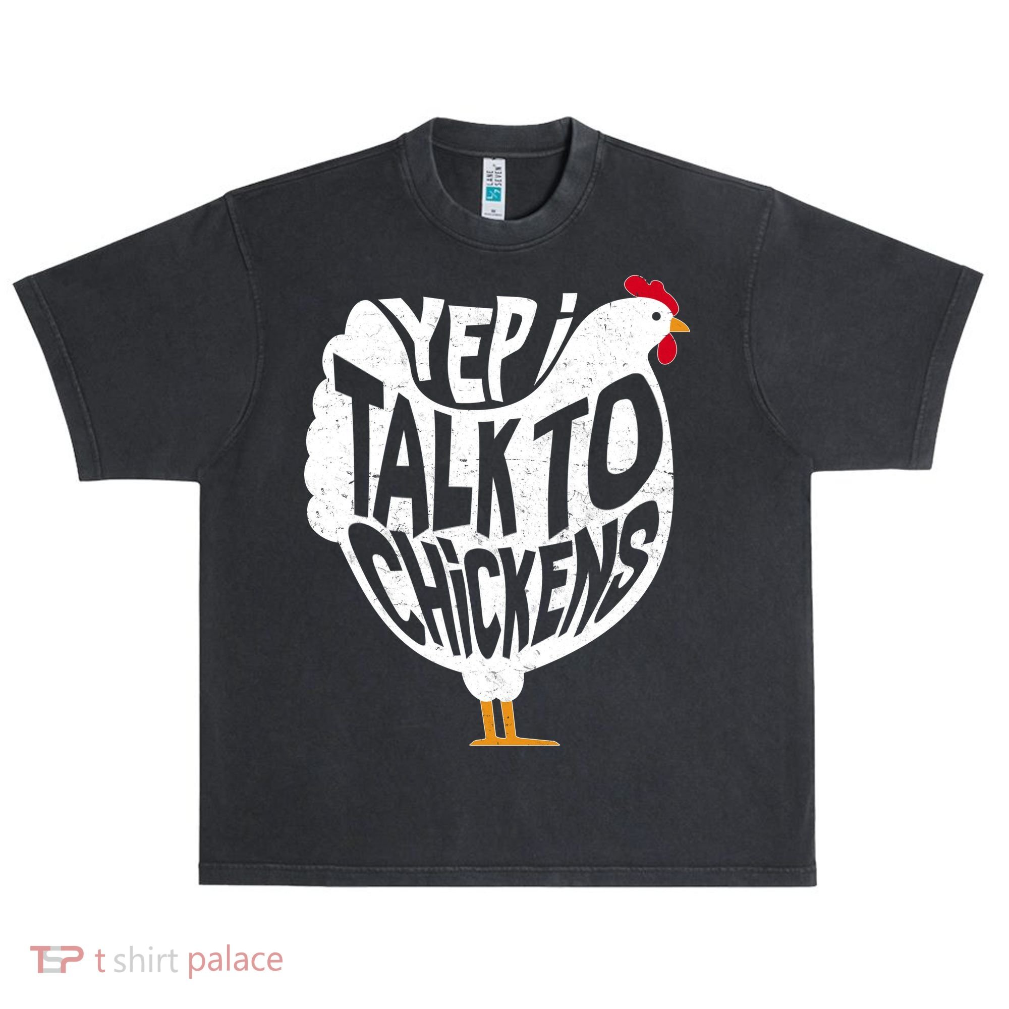 Yep I Talk To Chickens Urban Oversized Heavyweight T-Shirt