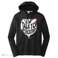 Yep I Talk To Chickens Performance Fleece Hoodie thumb 0