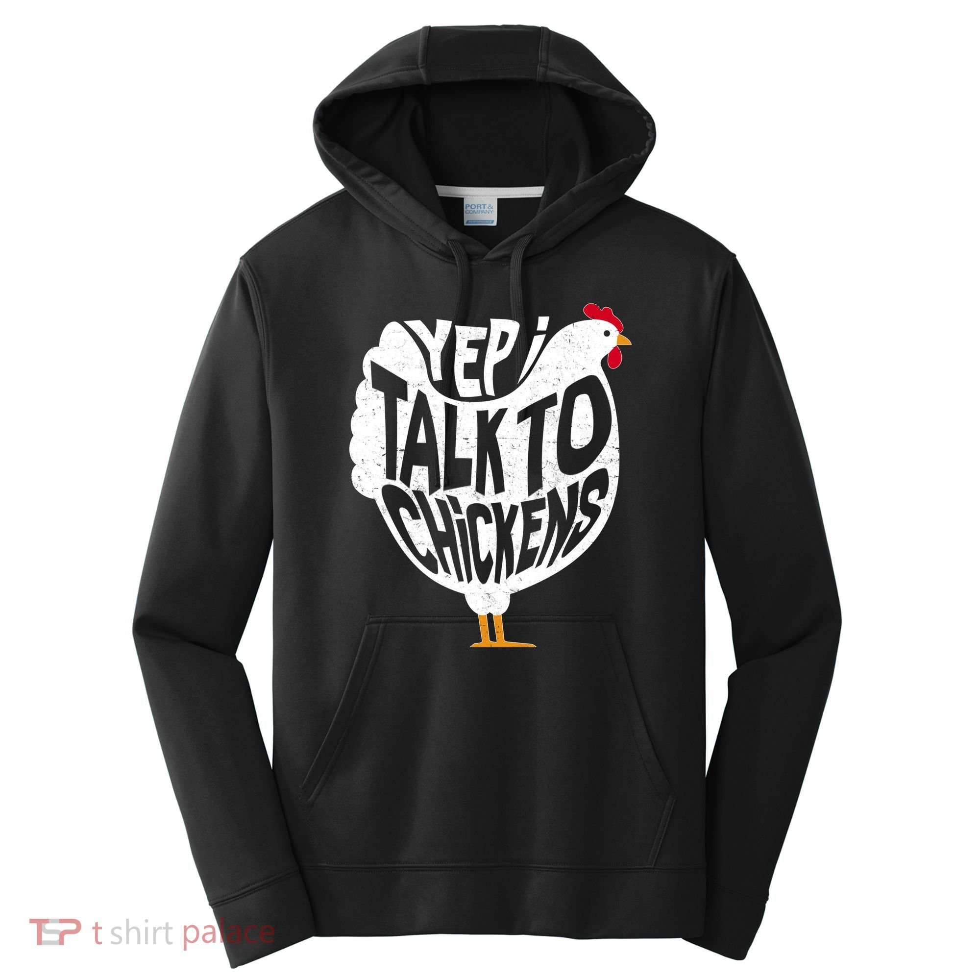 Yep I Talk To Chickens Performance Fleece Hoodie
