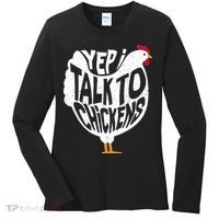 Yep I Talk To Chickens Women's Long Sleeve Shirt thumb 0