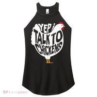 Yep I Talk To Chickens Women's Perfect Tri Rocker Tank thumb 0