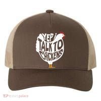 Yep I Talk To Chickens Yupoong Adult 5-Panel Trucker Hat thumb 0