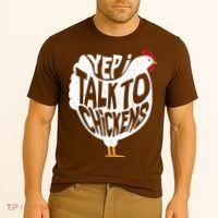 Yep I Talk To Chickens Cooling Performance Crew T-Shirt thumb 2