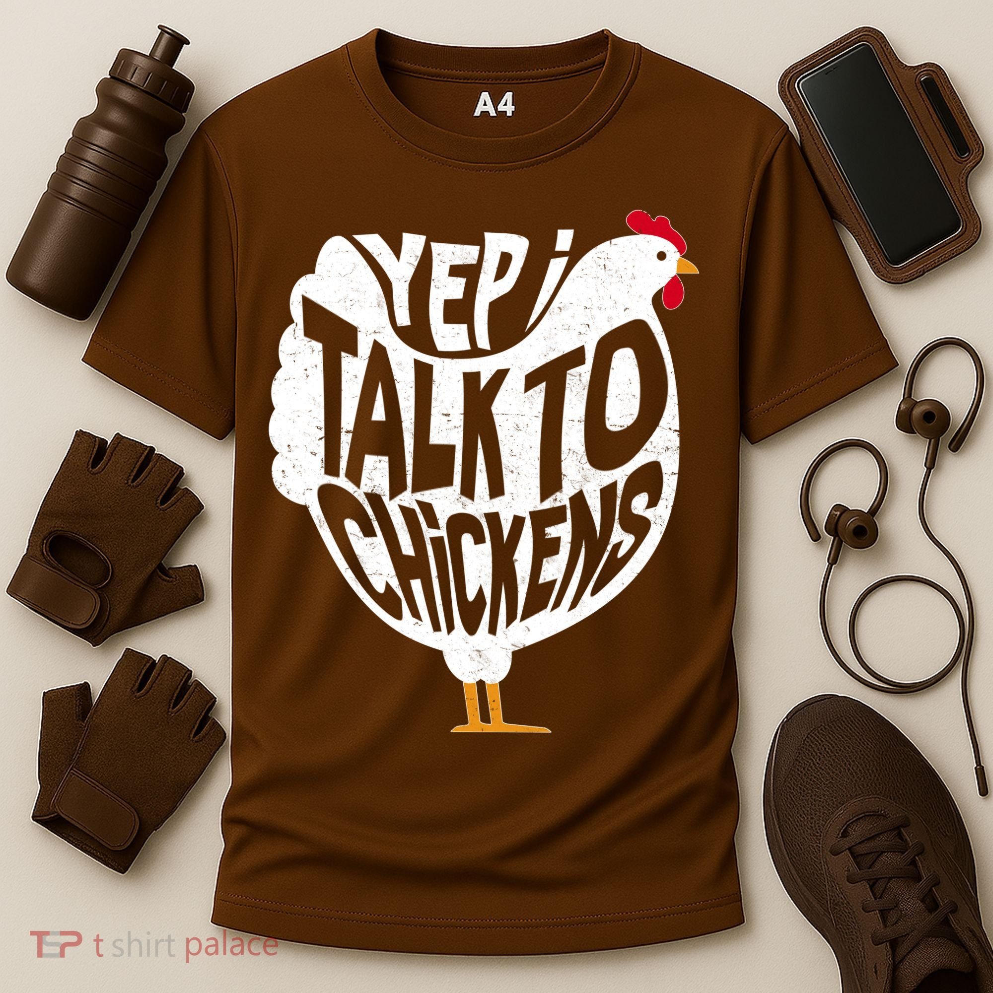 Yep I Talk To Chickens Cooling Performance Crew T-Shirt