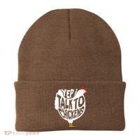 Yep I Talk To Chickens Beanie thumb 0