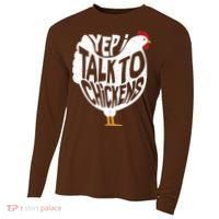 Yep I Talk To Chickens Cooling Performance Long Sleeve Crew thumb 0