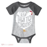 Yep I Talk To Chickens Infant Baby Jersey Bodysuit thumb 0