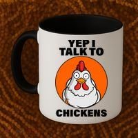 Yep I Talk To Chickens Funny Coffee Mug thumb 2