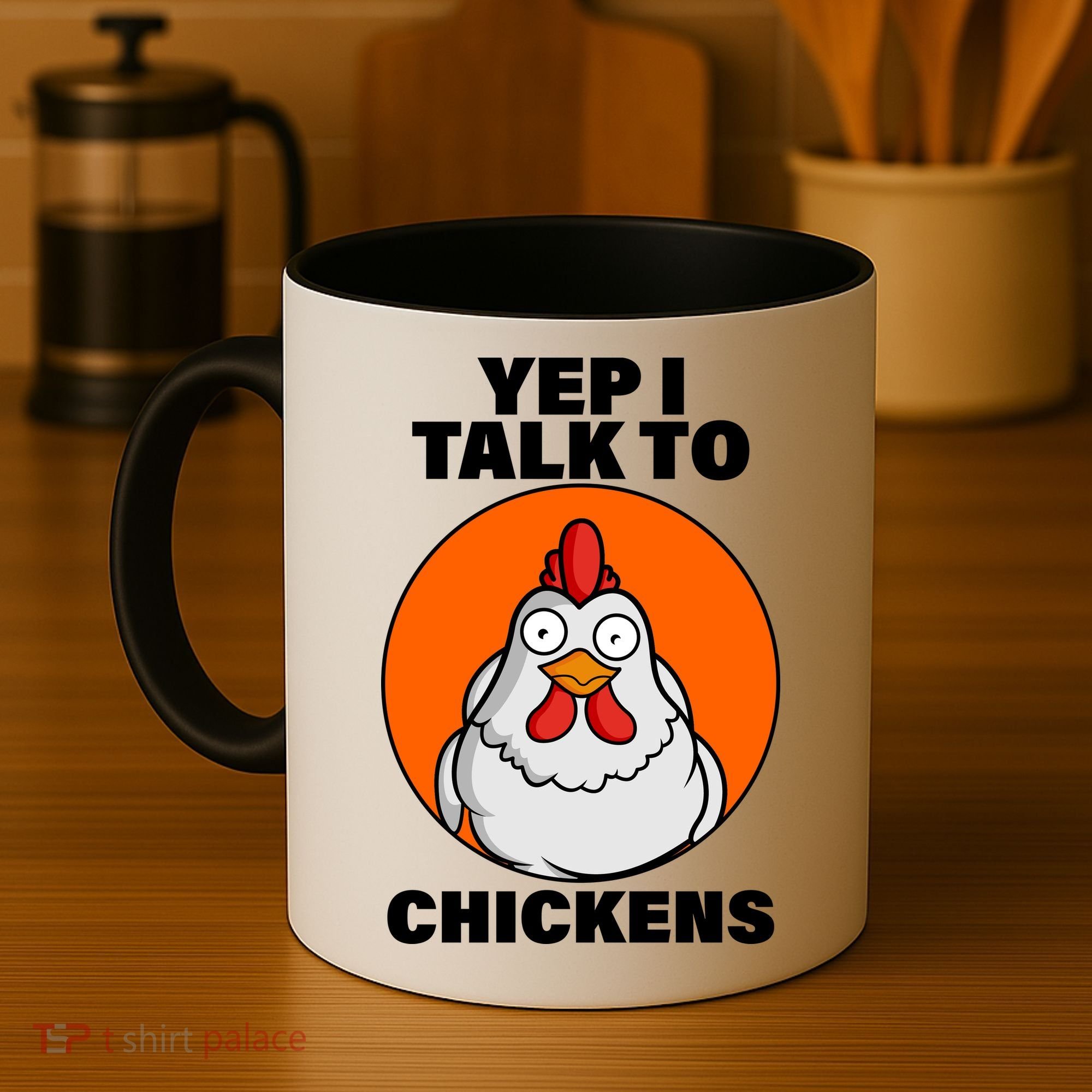 Yep I Talk To Chickens Funny Coffee Mug
