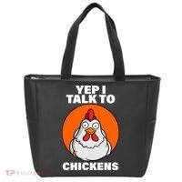 Yep I Talk To Chickens Funny Tote Bag thumb 0