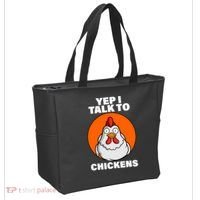 Yep I Talk To Chickens Funny Tote Bag thumb 2