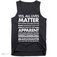 Yes All Live Matter Focus On The Black Ones Now Tank Top thumb 0