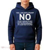 Yes I Am Anti Trump Kids Hoodie thumb 4